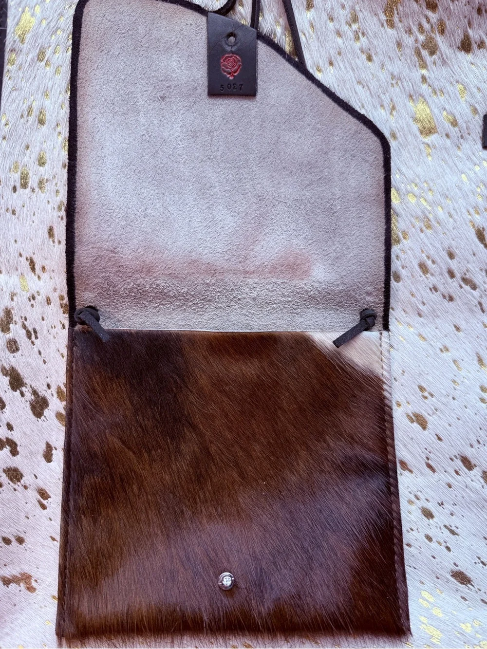 Crossbody Festival Evening Bag Black Brown Cowgirl Western Chic Cowhide